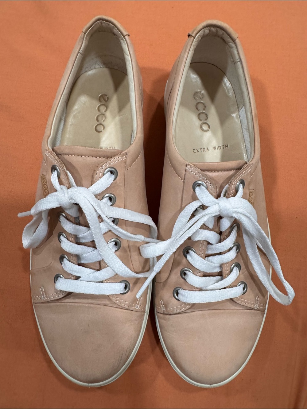 Ecco Women's Blush Leather Lace-Up Sneakers - Blush Pink